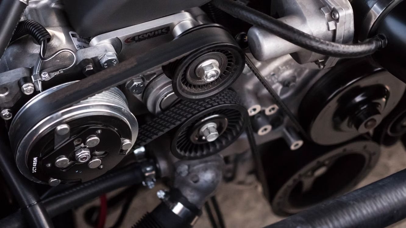 Zoomed in shot of engine